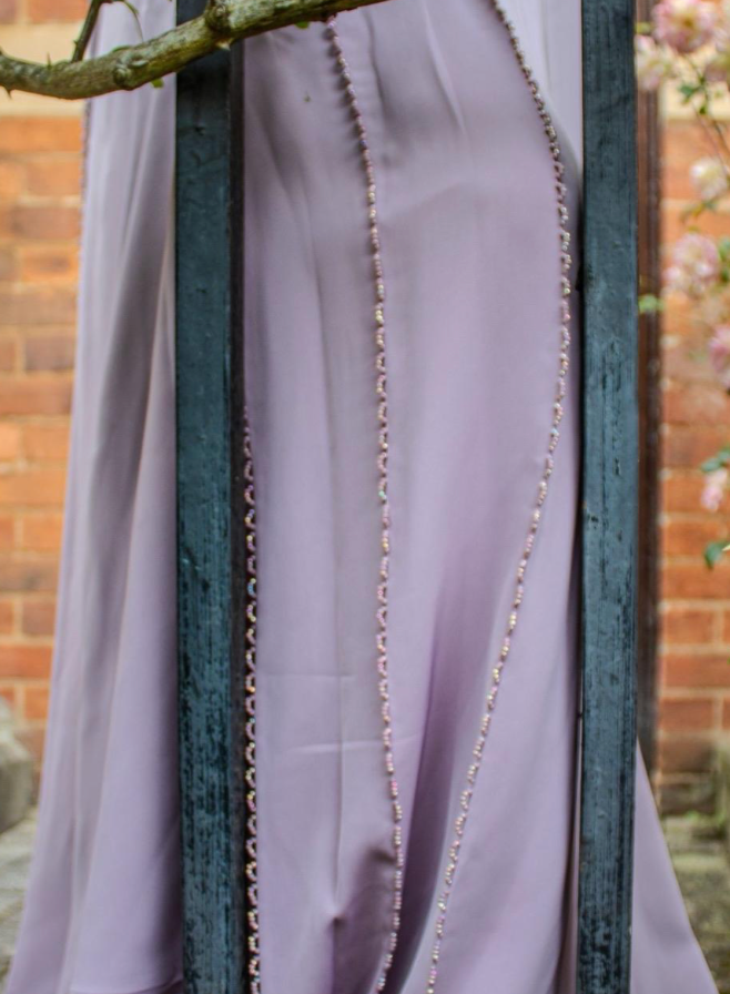 PREMIUM Maliki Abaya Purple/Navy/Black Subtle Embellishments