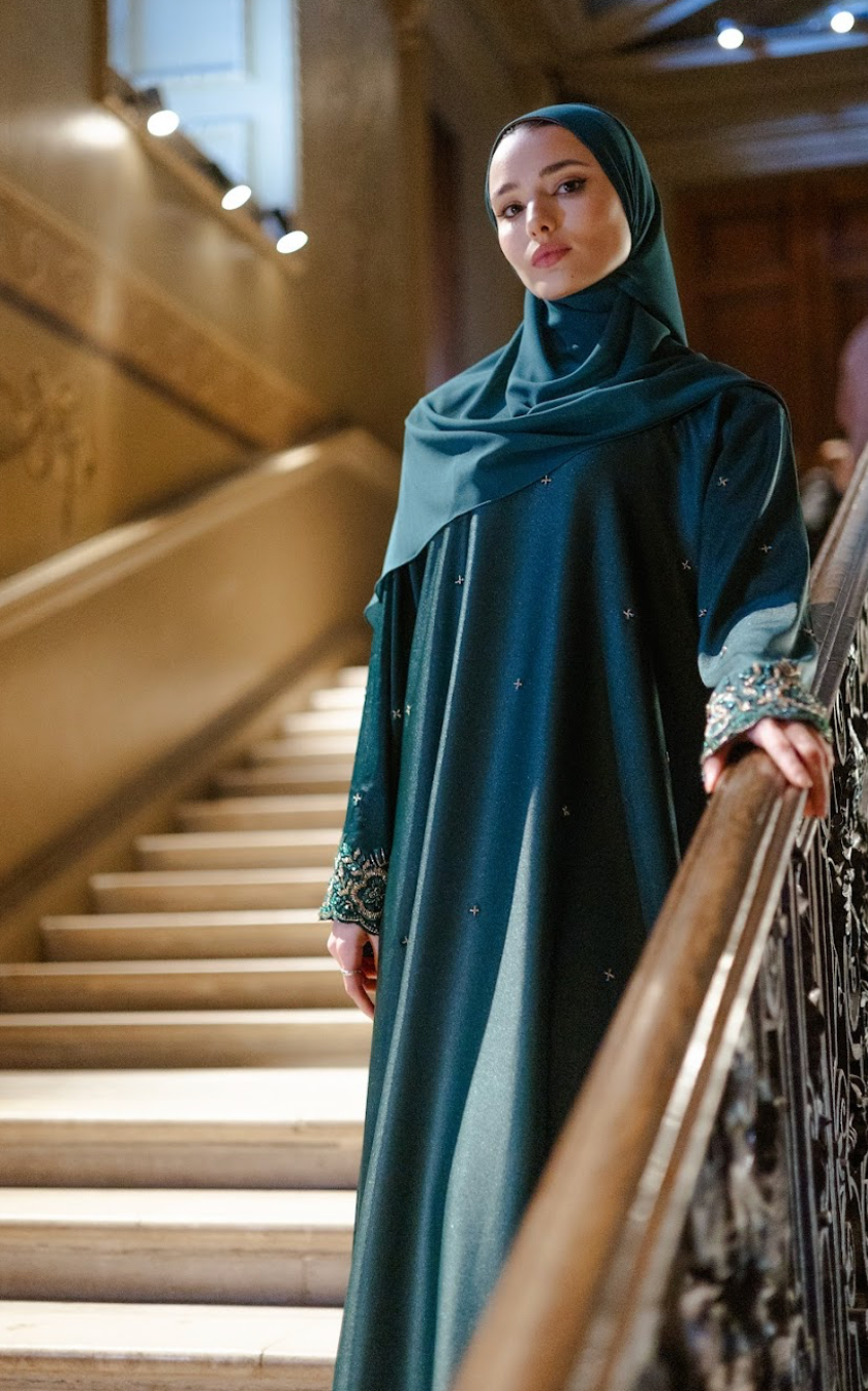 Noona Eid/Ramadan Green Embellishment Abaya
