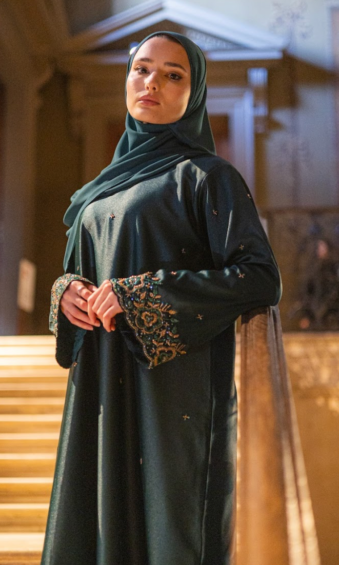 Noona Eid/Ramadan Green Embellishment Abaya
