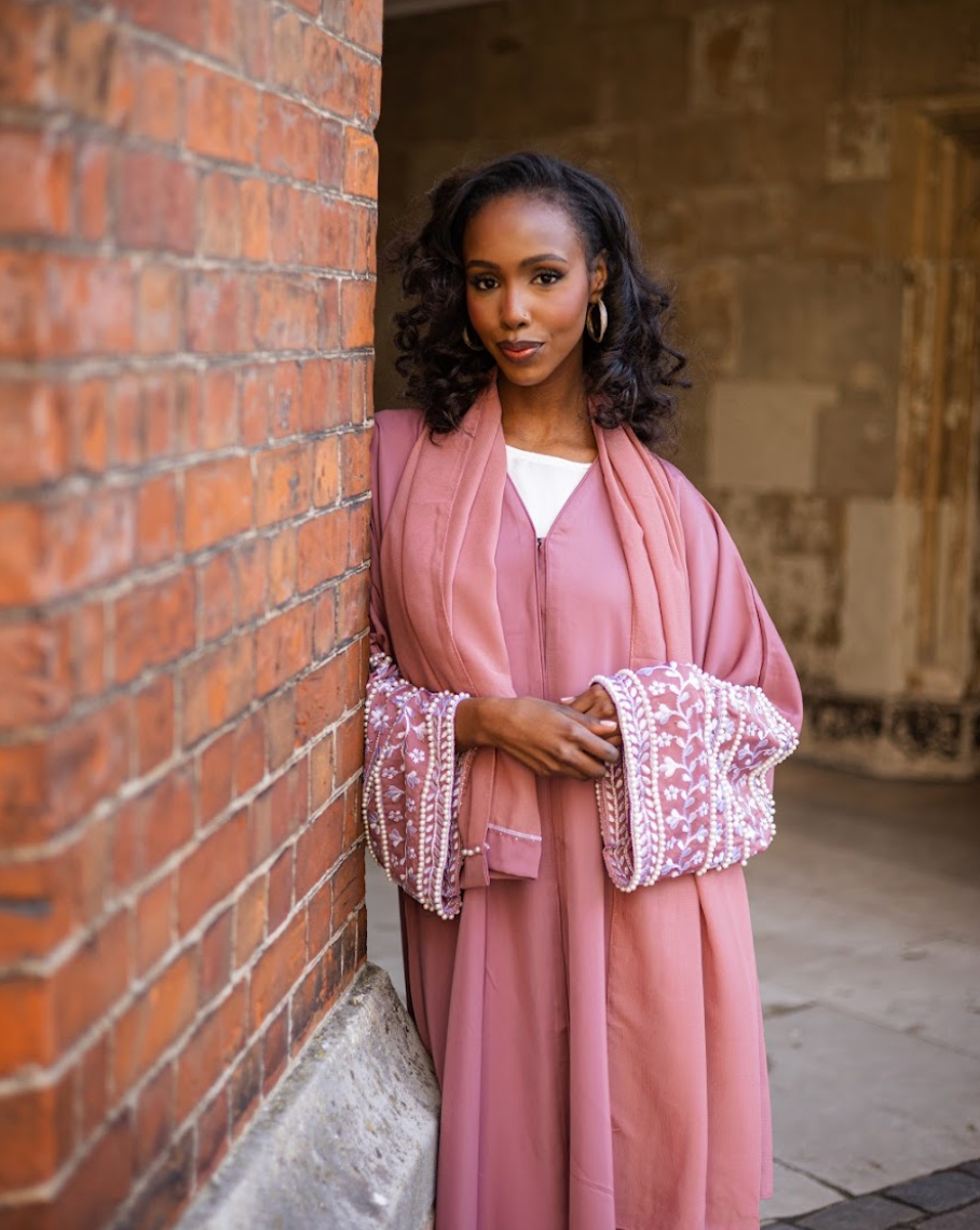 Muslim Embellishment Embroidery Abaya Cream/Brown/Plum/Teal/Maroon/Grey/Coral