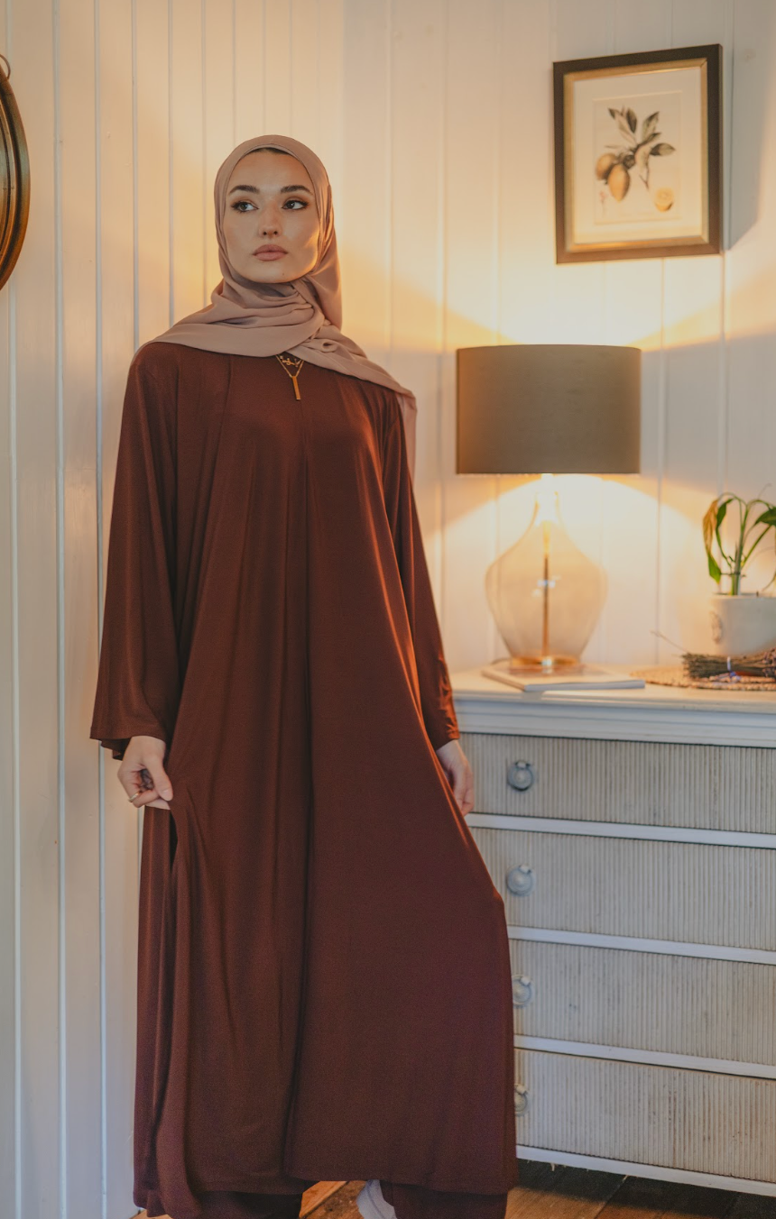Amelia Abaya and Trousers Set