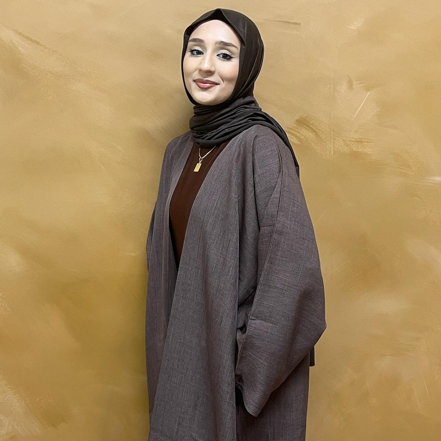 Batwing Linen DESIGN Abaya with Pockets - Women's Muslim Clothing